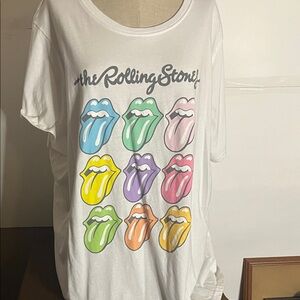 Unisex Rolling Stones Tshirt graphic shirt plus size 4X lips